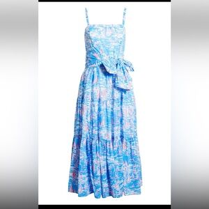 Lilly Pulitzer Analeese Midi Dress Zanzibar Blue Boatylicious